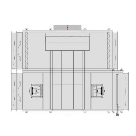 VENTUS Centrala podwieszana nawiewno-wywiewna VVS020s FPVH-FPV, WYDATEK: 2200m³/h, EP: 300Pa