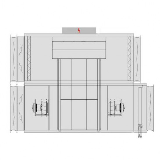 VENTUS Supply and exhaust ceiling suspended unit VVS020s FPVH-FPV, Airflow: 1500m³/h, EP: 300Pa
