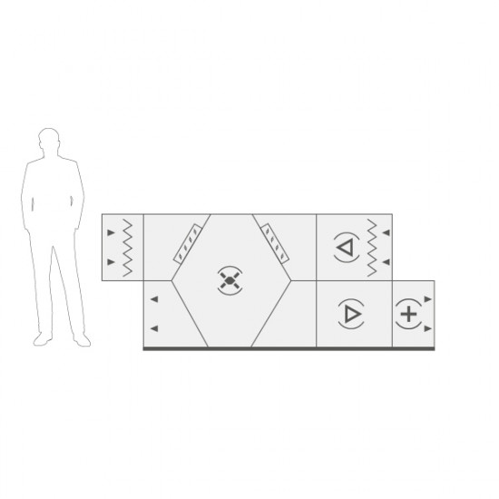 VENTUS Supply and exhaust floor mounted unit VVS021c FPVH-FVP, Airflow: 1800m³/h, EP: 300Pa