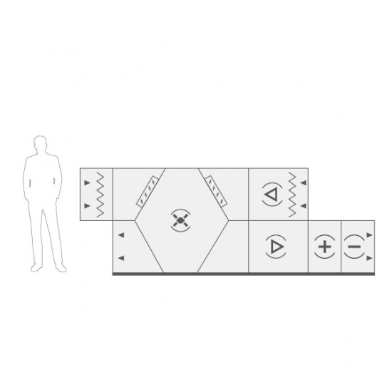 VENTUS Supply and exhaust floor mounted unit VVS030c FPVHC-FVP, Airflow: 2600m³/h, EP: 300Pa