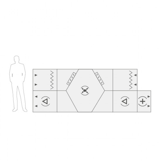 VENTUS Supply and exhaust floor mounted unit VVS030c FPVH-FVP, Airflow: 2600m³/h, EP: 300Pa