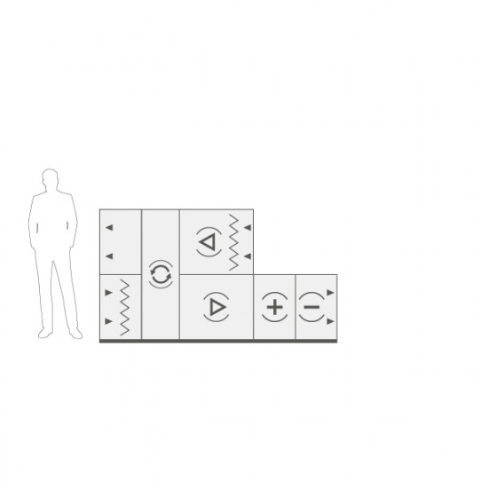 VENTUS Supply and exhaust floor mounted unit VVS030c FRVHC-FVR, Airflow: 3100m³/h, EP: 300Pa