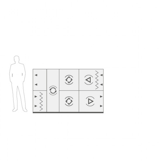VENTUS Supply and exhaust floor mounted unit VVS030c FRVH-FRV, Airflow: 2500m³/h, EP: 300Pa