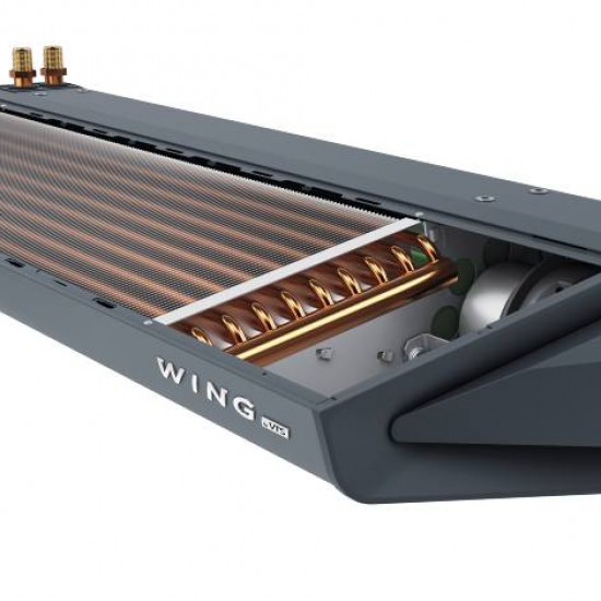 Luftschleier WING W150 AC Wasser Wärmetauscher DARK (RAL7016)